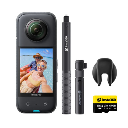 Insta360 X3 - Waterproof 360 Action Camera with 1/2" 48MP Sensors, 5.7K 360 Active HDR Video, 72MP 360 Photo, 4K Single-Lens