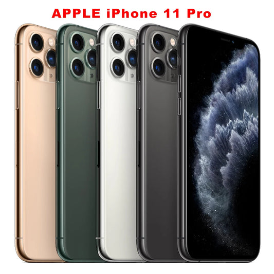 Original Unlocked Apple iPhone 11 Pro 4G Mobile Phone NFC 64GB/256GB 5.8" XDR OLED HDR10 12MP A13 Bionic Hexa-Core SmartPhone - Universal Market