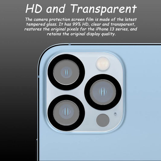 2PCS iPhone 13 12 11 Mini 14 15 Pro Max Camera Lens Silk Tempered Glass Full Coverage Protective For iPhone 15 14/13/12/11 Serie