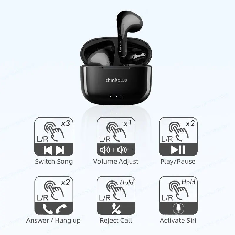 Lenovo LP40 Plus Bluetooth Earphones Wireless Headset Noise Reduction Headphones 230mAh HiFi Stereo Sports Earbuds With Mic - Universal Market