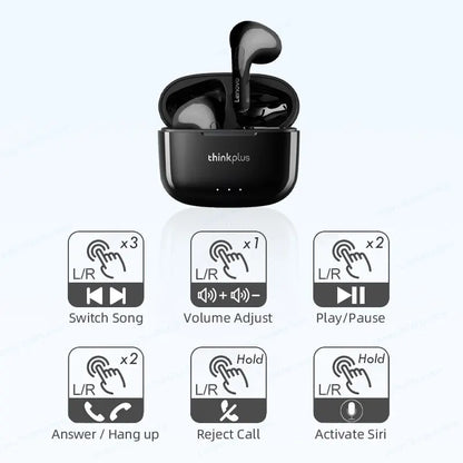Lenovo LP40 Plus Bluetooth Earphones Wireless Headset Noise Reduction Headphones 230mAh HiFi Stereo Sports Earbuds With Mic - Universal Market
