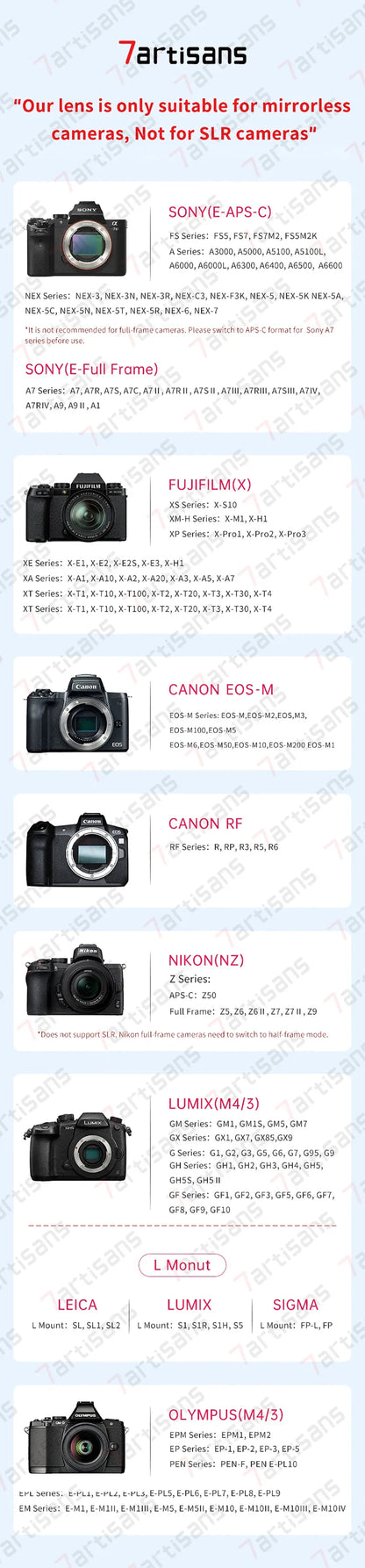 7artisans APS-C 55mm F1.4 Large Aperture Manual Focus Mirrorless Camera Lens for Portrait Photography with Sony E Fujifilm XF - Universal Market