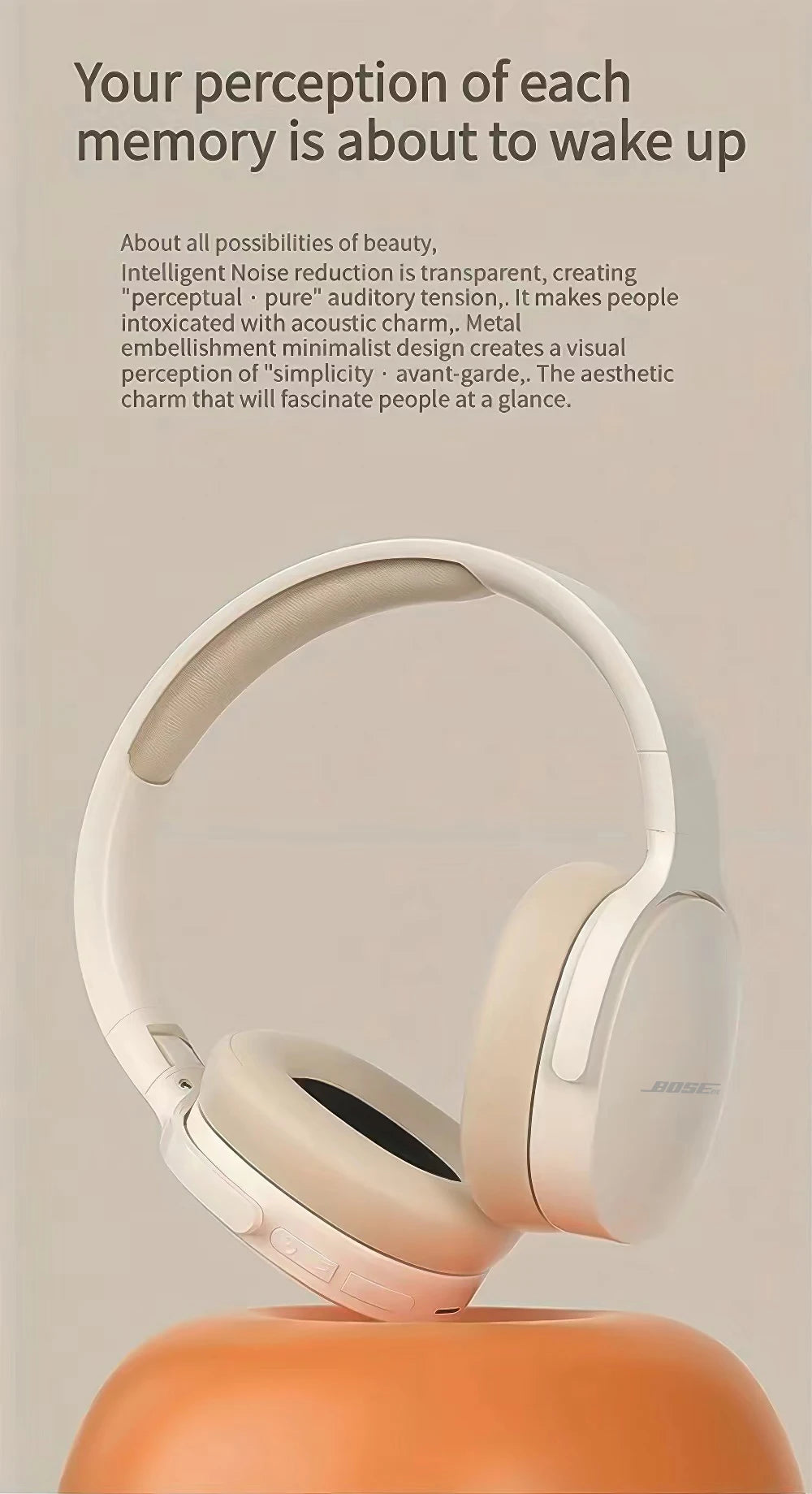 Bosebye Headphones P2961 Wireless Bluetooth 5.3 Original Earphone Stereo HIFI Headset Game Earbuds With Mic For Samsung iPhone - Universal Market