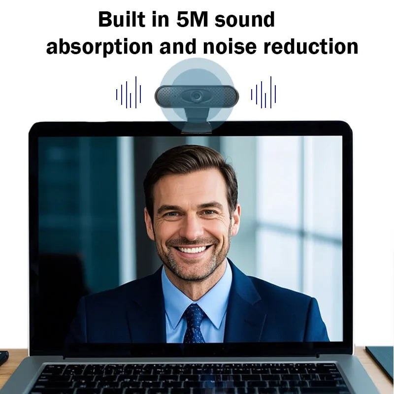 2K Full HD 1080P Network Camera Built in Microphone USB Camera Mini Web Cam for Auto Focus PC Mac Laptop Video Shooting Camera