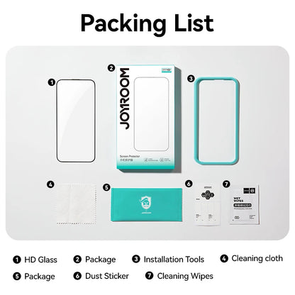 Joyroom 1/2/3pcs HD Glass For iPhone 17 16 15 14 13 12 Pro Max Screen Protector For iPhone 17 16 Pro Max Glass Tempered Glass
