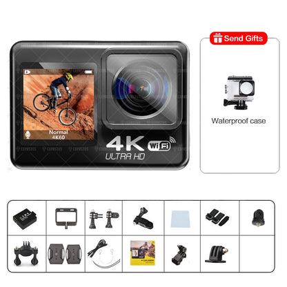 Action Camera 4K bicycle camera Electronic Stabilizer Action cam WiFi 4k Sport camera Helmet Video Recording Cameras for go pro