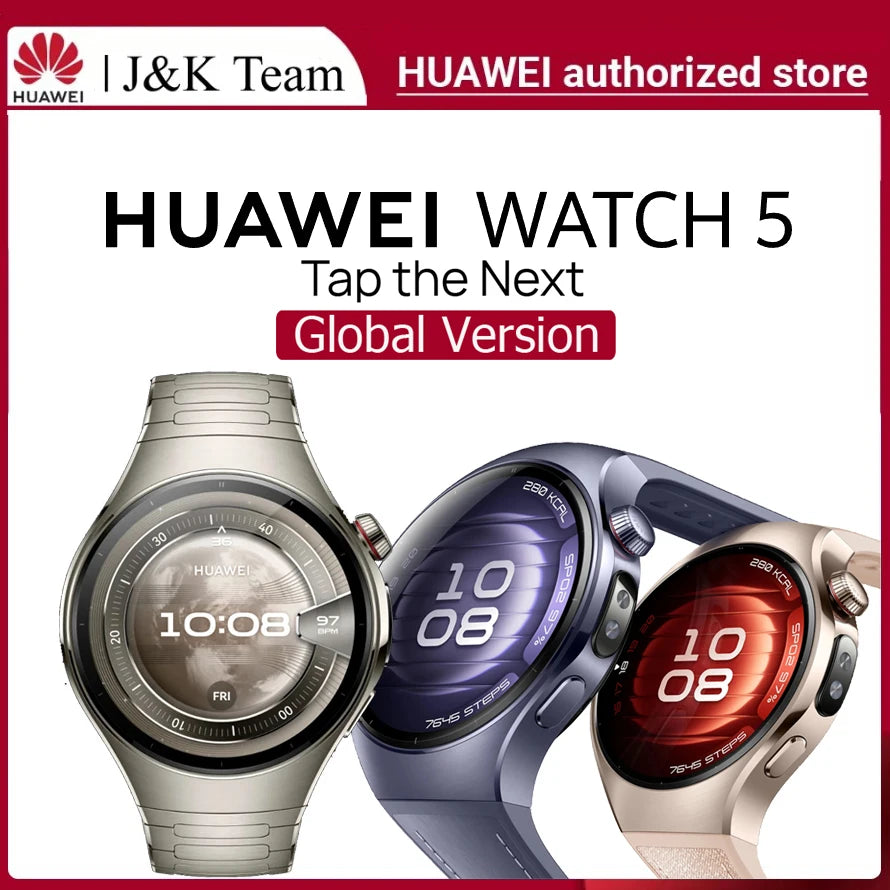 HUAWEI WATCH 5, eSIM Smartwatch, Multi-sensing X-TAP, Health MOT, Running Watches, Real-Time Blood Oxygen, iOS & Android