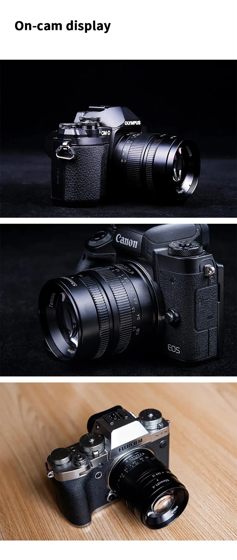 7artisans APS-C 55mm F1.4 Large Aperture Manual Focus Mirrorless Camera Lens for Portrait Photography with Sony E Fujifilm XF - Universal Market