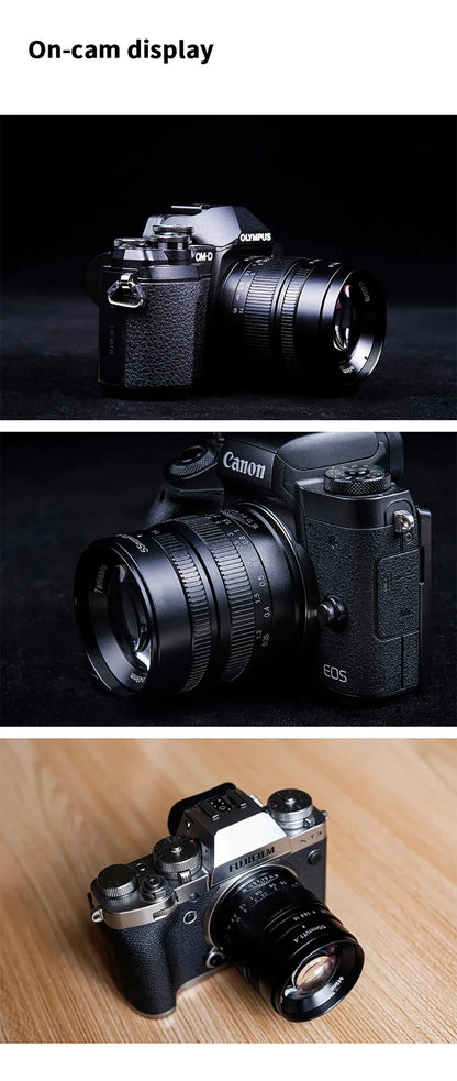 7artisans APS-C 55mm F1.4 Large Aperture Manual Focus Mirrorless Camera Lens for Portrait Photography with Sony E Fujifilm XF - Universal Market