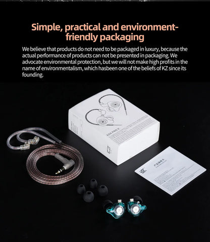 KZ EDX PRO X In Ear Dynamic Drive Earphone HIFI Bass Music Earbud Sport Noise Cancelling Headset ZSN ZST  ZS10 pro x  C12 CRA - Universal Market
