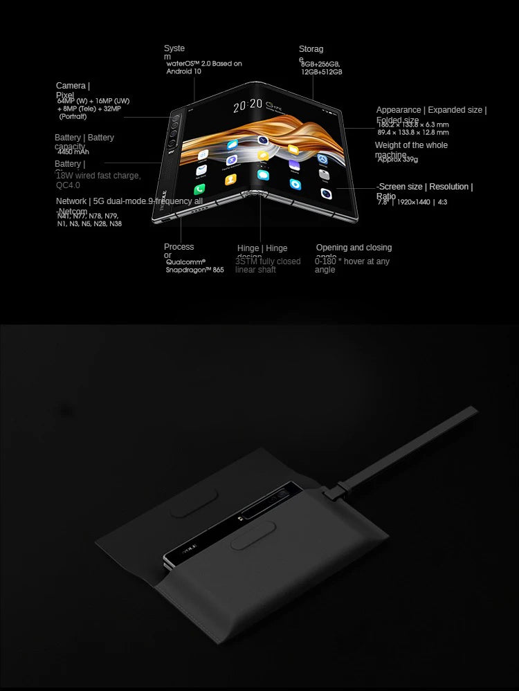ROYOLE FlexPai 2 8GB+256GB Support English Smart Foldable Product For People Folding Touch Panel Chinese version