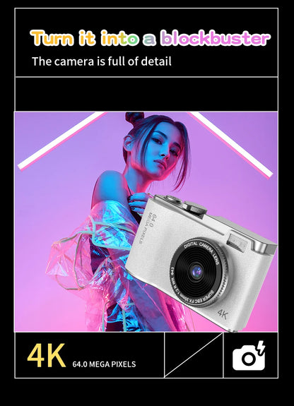 Kid Digital Camera for Children Camcorder Rechargeable Cameras Vlogging Camera 2.4" Rechargeable for Kid Beginner Photography - Universal Market