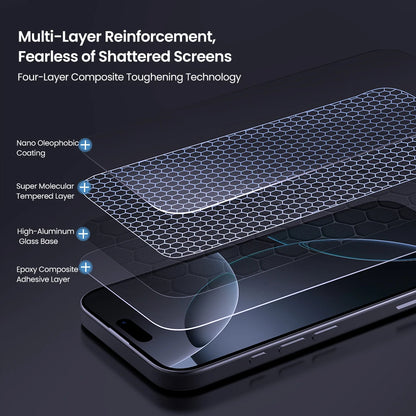 Nillkin for iPhone 16 Pro Max 16 Pro 16 Plus H+PRO Anti-Explosion Tempered Glass Phone Screen Protector with film sticking tool