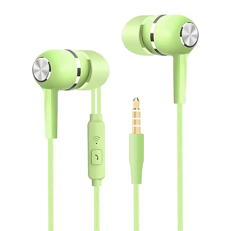 3.5mm Wired Earphone In Ear Headset HIFI Heavy Bass Earbuds Monitor Sports Headset Stereo Music Gaming Headphone With Microphone - Universal Market