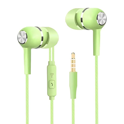 3.5mm Wired Earphone In Ear Headset HIFI Heavy Bass Earbuds Monitor Sports Headset Stereo Music Gaming Headphone With Microphone - Universal Market