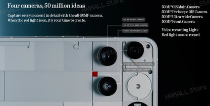Global Version Nothing Phone (3) Qualcomm Snapdragon 8S Gen 4 6.77 AMOLED 120Hz Triple 50MP Camera 3 mics
