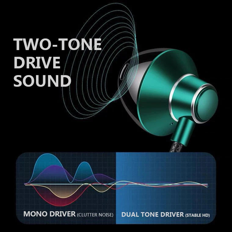 #Type C Headphones HiFi Bass Stereo Volume Control Headset With HD Mic 3.5mm Wired Earbuds For iPhone15/Samsung Galaxy Earphones - Universal Market