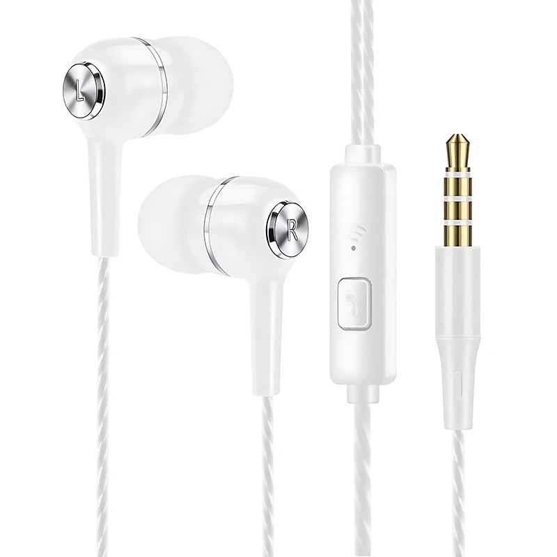 3.5mm Wired Earphone In Ear Headset HIFI Heavy Bass Earbuds Monitor Sports Headset Stereo Music Gaming Headphone With Microphone - Universal Market