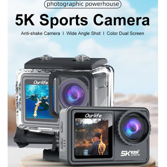 5K HD Outdoor Sports Camera Video Recording Action Shoot Stabilization Underwater Waterproof Photography Cam CarDriving Recorder