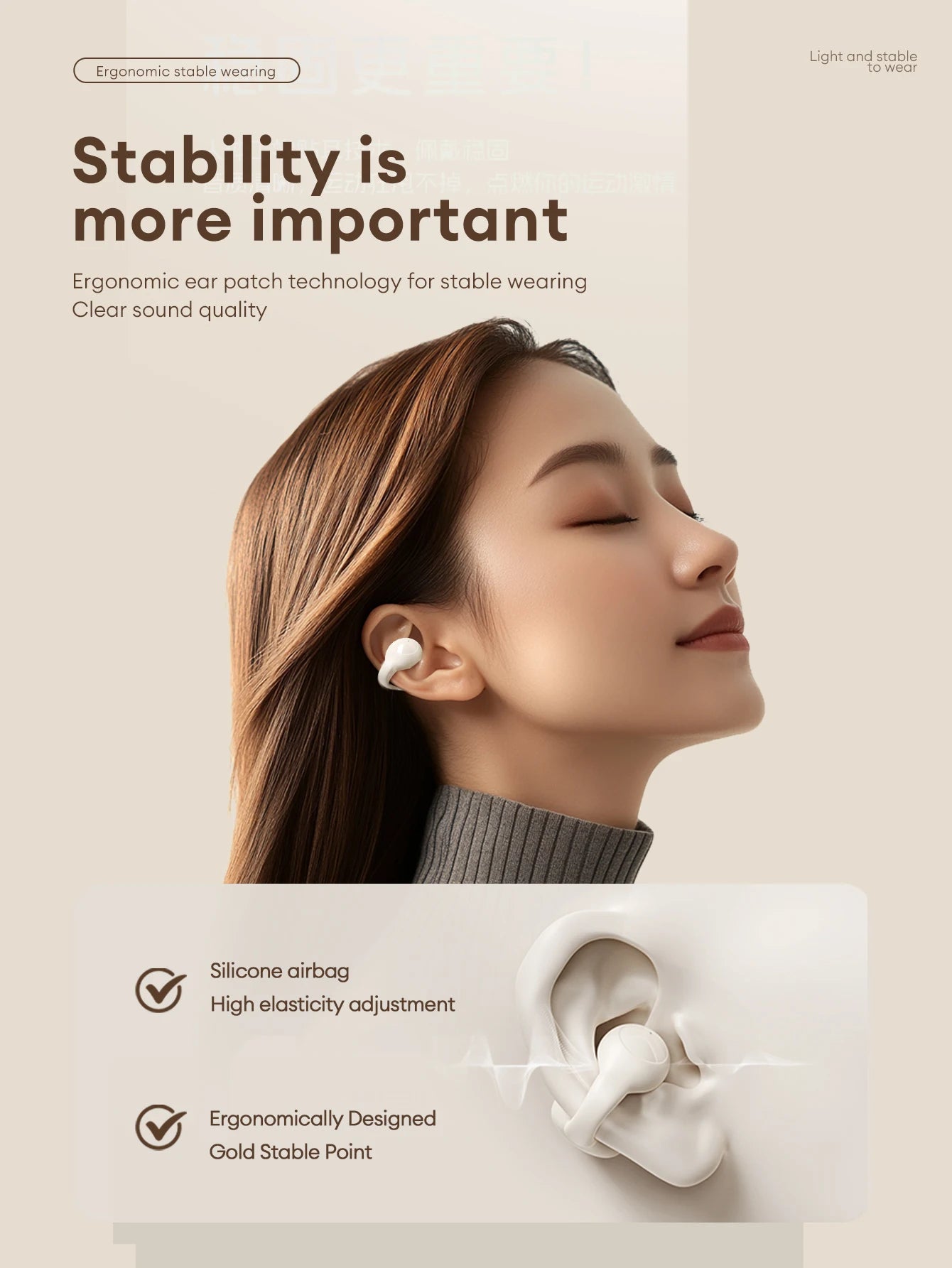 Lenovo LP25 OWS Bluetooth 5.4 Wireless Earphone Long Battery Life Headset Noise Canceling Gaming Headphones HIFI Stereo With Mic - Universal Market