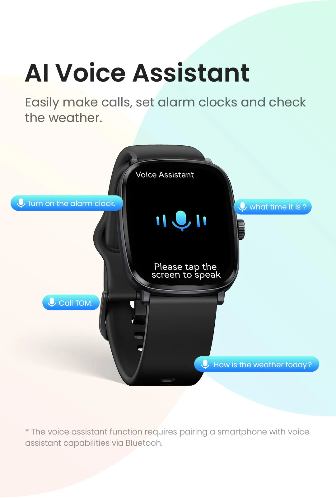 HAYLOU RS5 Smart Watch Men 2.01'' AMOLED Display 24H Health Monitoring Bluetooth Phone Calls AI Voice Assistant Sport Smartwatch