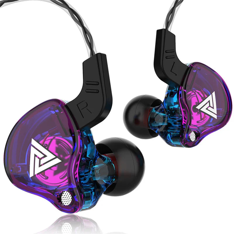 Original QKZ AK6 Copper Driver HiFi Wired Earphone 3.5MM Race Sport Headphone Bass Stereo Headset Music Earbuds In Ear With Mic - Universal Market