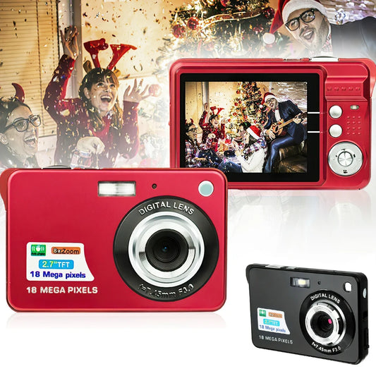 Portable Digital Camera 1080P Video Camcorder 48MP Photo 8X Zoom Anti-shake 2.7 Inch Large TFT Screen USB Charge with Carry Bag - Universal Market