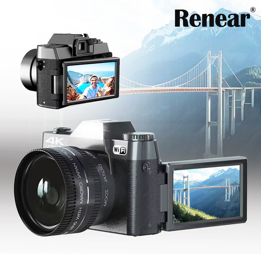 4K Compact Digital Photography Camera 16X 48MP Electronic Image Stabilization vlog Tiktok Ins Youtube Camcorder 3" Flip Screen - Universal Market