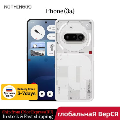 Global Version Nothing Phone (3a) Qualcomm Snapdragon 7s Gen 3 6.77 AMOLED Screen 120Hz Dual 50 MP Camera