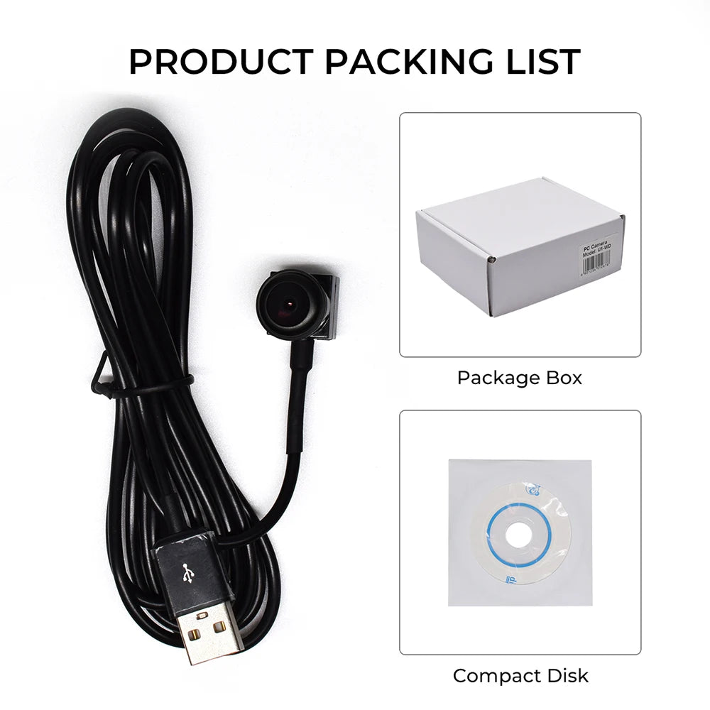 2MP Webcam Mini USB Camera with 2.8/3.7mm Lens Full HD 1080P Webcam for PC Mini Camera CCTV Outdoor Camcorder Security Video Cam - Universal Market
