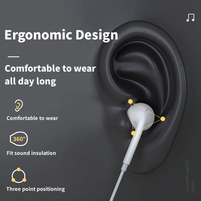 Original Headphones For Xiaomi 15 14 13 12 11 10 Pro Redmi Note K50 Samsung Huawei TypeC Wired Earphone 3.5mm AUX In-Ear Earbuds - Universal Market