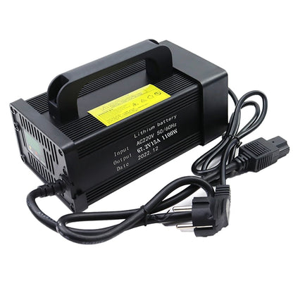 NEW 60V Lithium Battery Charger 67.2V 16S 5A 8A 10A 12A 15A 20A High-power Smart Band Display Rapid Charging Metal Shell