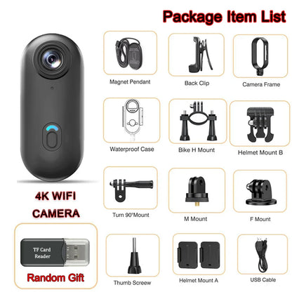 Outdoor Sports Camera In Helmet Motorcycle Bike Sport Mini Filming Bicycle Action 4K Professional Body Cam And Video Cameras Mtb