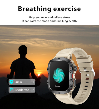 2025 Outdoor Smart Watch Men 2.01" Screen 3ATM Waterproof Watches Bluetooth Call Ai Voice Sport Smartwatch For Android IOS Phone