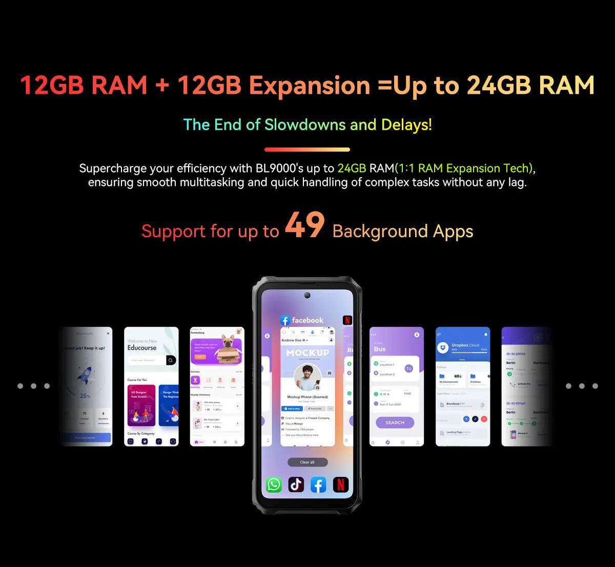 [World Premiere] Blackview BL9000 5G Rugged Smartphone 6.78" 2.4K FHD+ Display (12+12)GB 512GB Mobile Phone 8800mAh With 120W