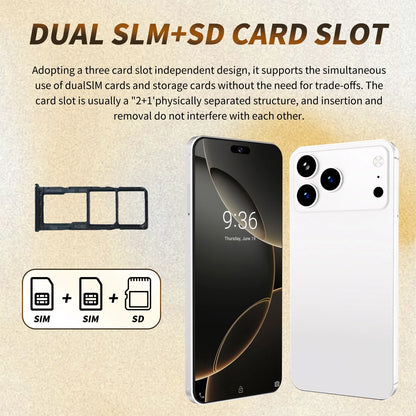 2025 HOT XS17 Pro Max 22GB 2TB 7.3inch HD Global Edition Original Smart Dual Card 8000mAh Battery Facial Recognition Function