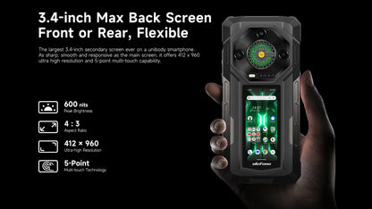 【World Premiere】Ulefone Armor 33 Pro 5G Rugged Phone 25500 mAh 512GB ROM 120Hz 6.59”3.4" Rear Screen NFC Android Smartphone