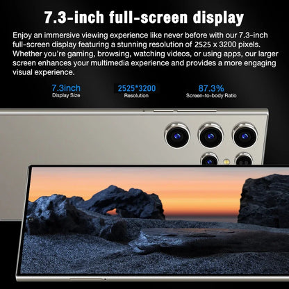 Global Edition  2026 HOT S26 Ultra NEW 7.3HD Original Smart Dual Card 7800mAh Battery Facial Recognition Function