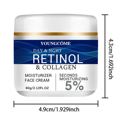 Collagen Retinol HyaluronicAcid Facial Cream Anti Aging Firming Lifting Fade Fine Lines Whitening Moisturizing Brightening Skin