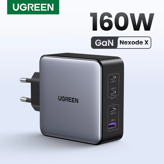 UGREEN 160W GaN Charger PD3.1 Type C For Macbook Pro Laptop USB Fast Charger QC4.0 3.0 Quick Charge For iPhone 17 Xiaomi Tablet