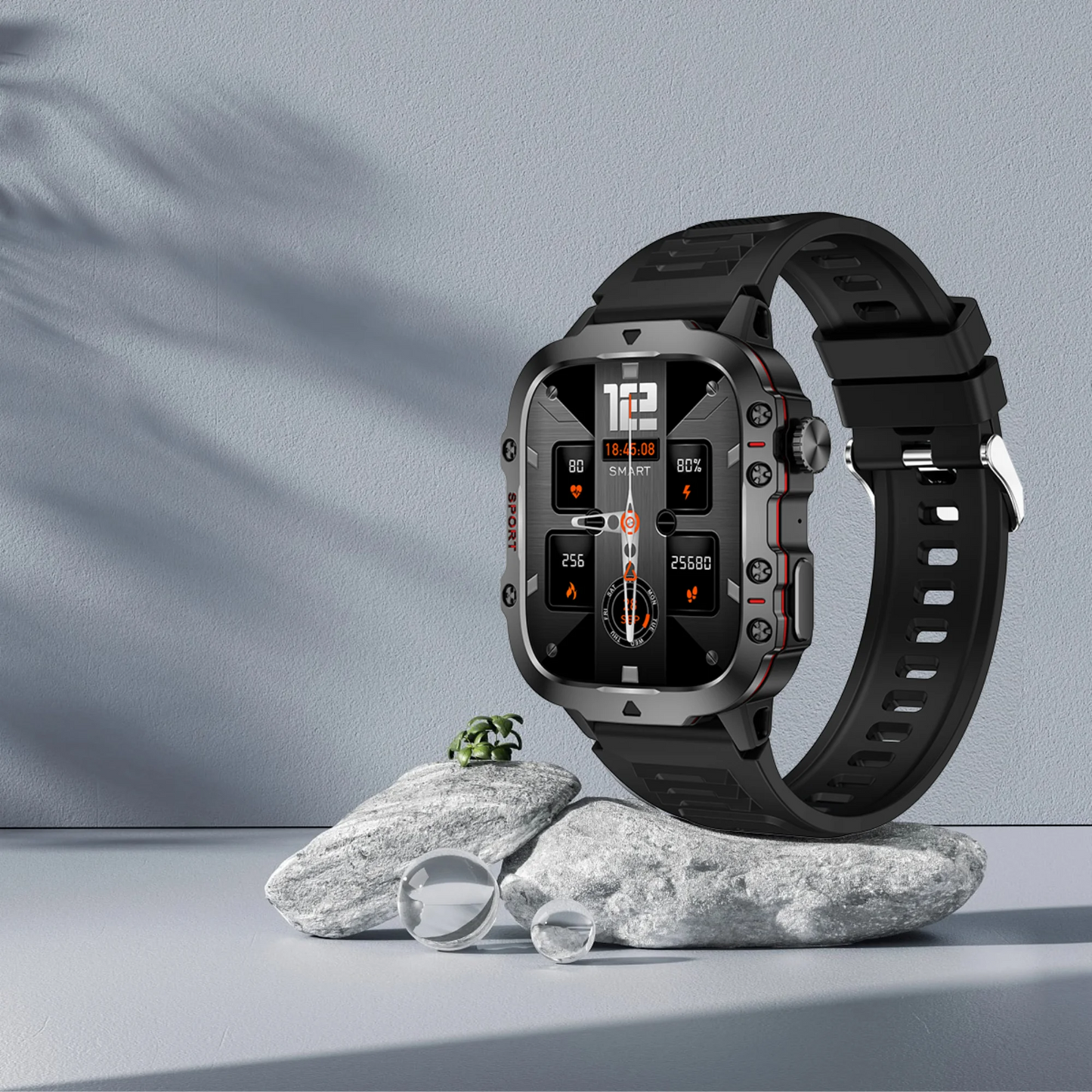 2025 Outdoor Smart Watch Men 2.01" Screen 3ATM Waterproof Watches Bluetooth Call Ai Voice Sport Smartwatch For Android IOS Phone