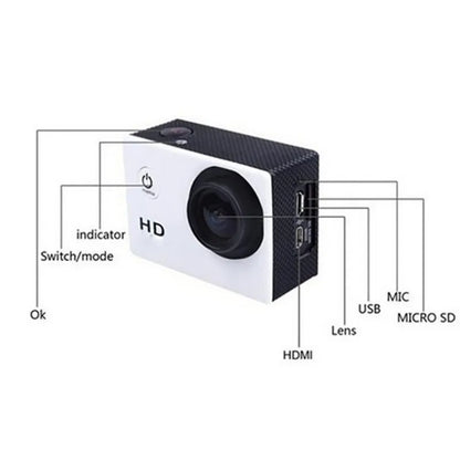 Ultra HD SJ4000 30FPS Mini Camera 2.0 Screen Mini Helmet 30m Waterproof Sports DV Micro Camera Mini Camcorder - Universal Market