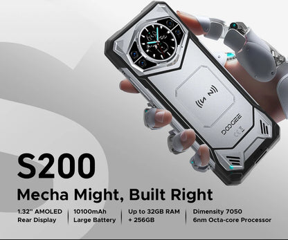 Global Version DOOGEE S200 5G Rugged Phone 12GB +256GB 6.72" Display 100MP AI Main Camera 10100mAh Mobilephone Android 14 NFC