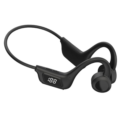 JS7 Bone Conduction Headphones Tf Card Digital Display Fone Headset Hands-free Call Auriculares Sports Open-ear Earphone - Universal Market