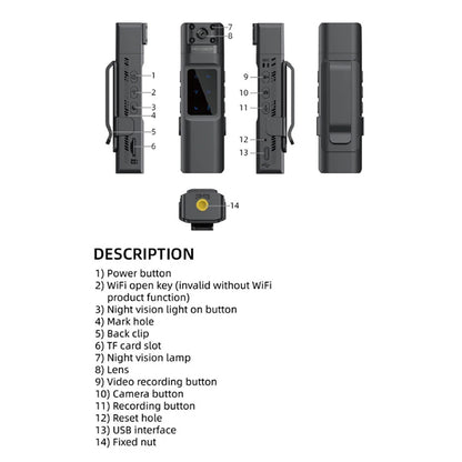 Xiaomi NEW Wifi Hotspot Mini Camera 4K Portable Digital Video Recorder Body Camera Night Vision DVR Miniature Camcorder - Universal Market