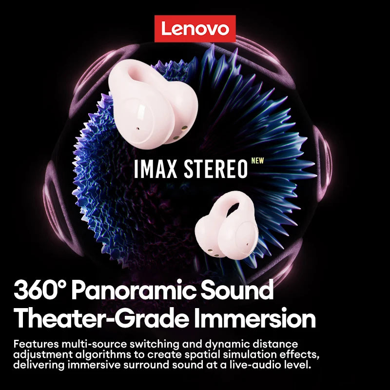 Lenovo LP25 OWS Bluetooth 5.4 Wireless Earphone Long Battery Life Headset Noise Canceling Gaming Headphones HIFI Stereo With Mic - Universal Market