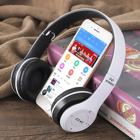 P47 Bluetooth 5.0 Wireless Headphone Foldable HIFI Stereo Bass Earphone Kid Helmet Gift With Mic USB Adaptor For iPhone Game - Universal Market