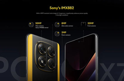 POCO X7 Global Version Cellphone 256GB 512GB Dimensity 7300-Ultra 6.67" 1.5K AMOLED Curved Display 45W Turbo Charging NFC IP68