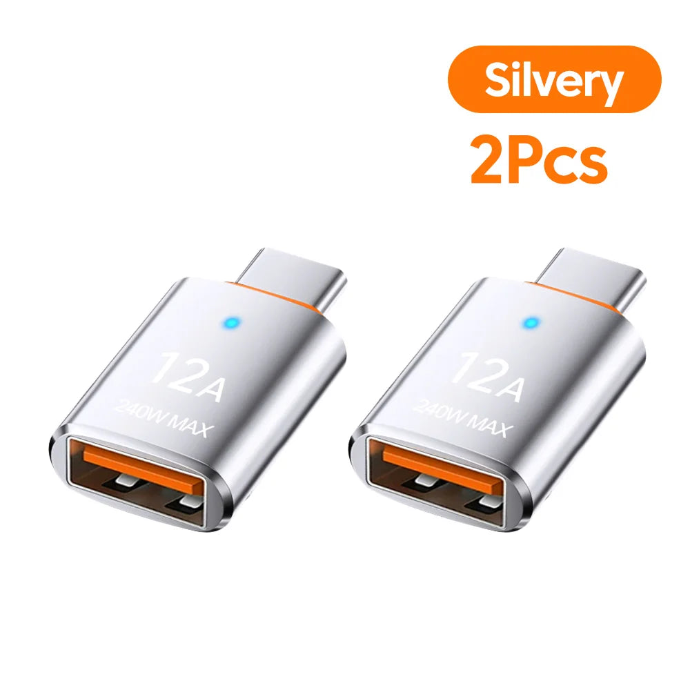 12A OTG USB 3.0 To Type C Adapter USB Female To Type c Male Fast Charging adadpter OTG USB C For Xiaomi Samsung Laptop PC