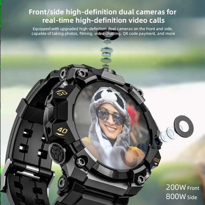 2025 New LOKMAT Sport 4G Android Smartwatches, SIM Card 4GB+64GB HD Dual Camera Video Call GPS NFC Wifi Fitness Phone Watch